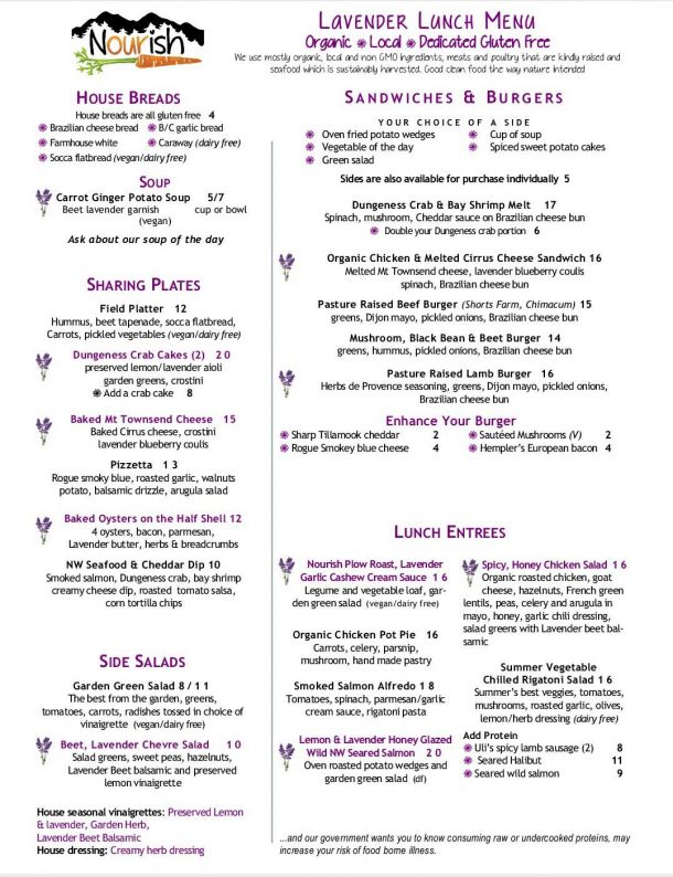 Lavender Infused Menus Celebrate Lavender Fest Weekend - Nourish